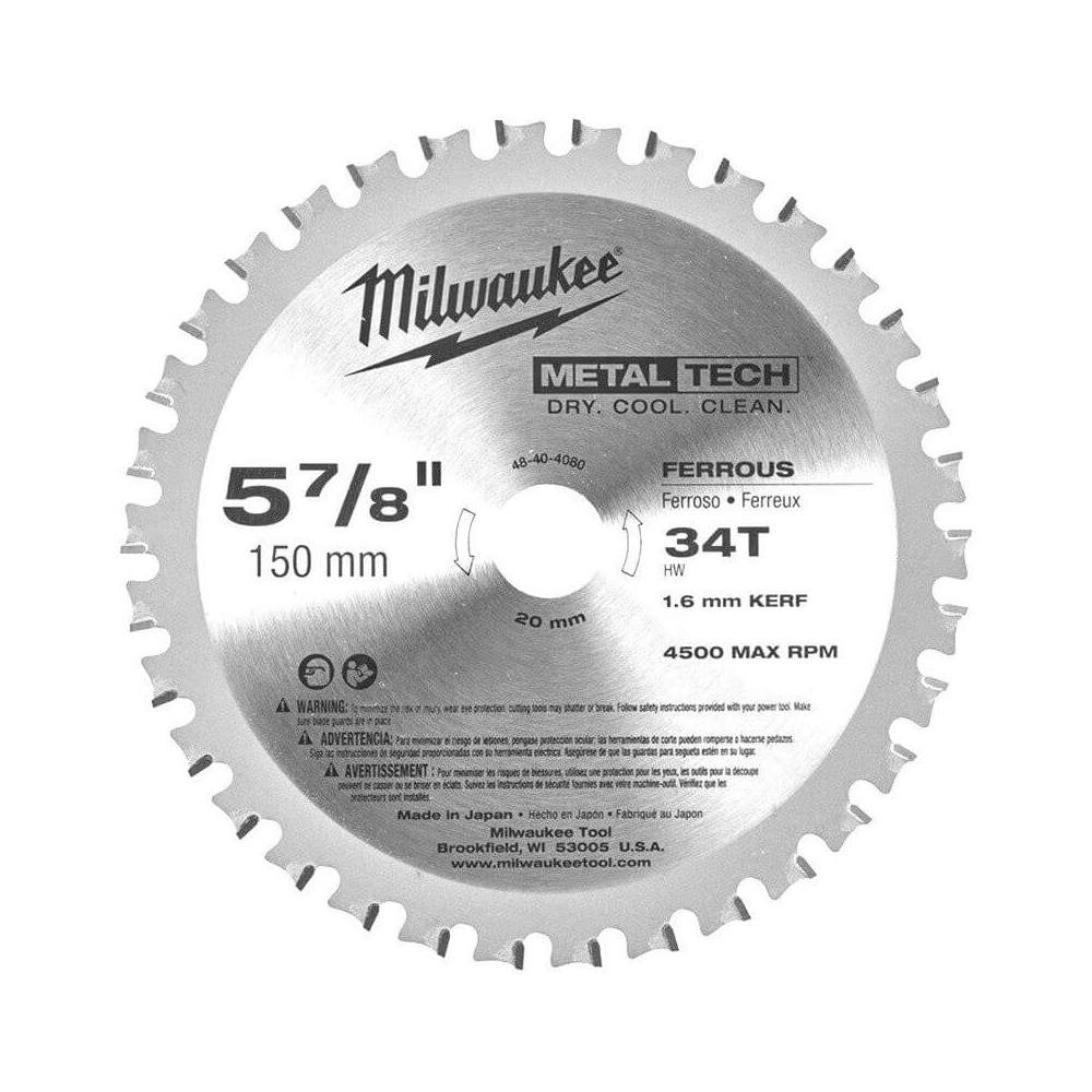 Pjovimo diskas metalui MILWAUKEE 150x1,6x20 34HW-Metalo pjovimo diskai-Pjovimo diskai