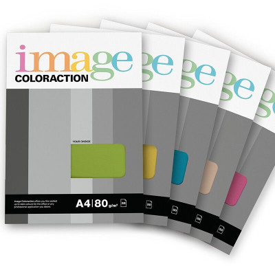 Spalvotas popierius IMAGE COLORACTION, A4, 80 gsm, 50 lapų, CORAL / MID PINK-Spalvotas biuro