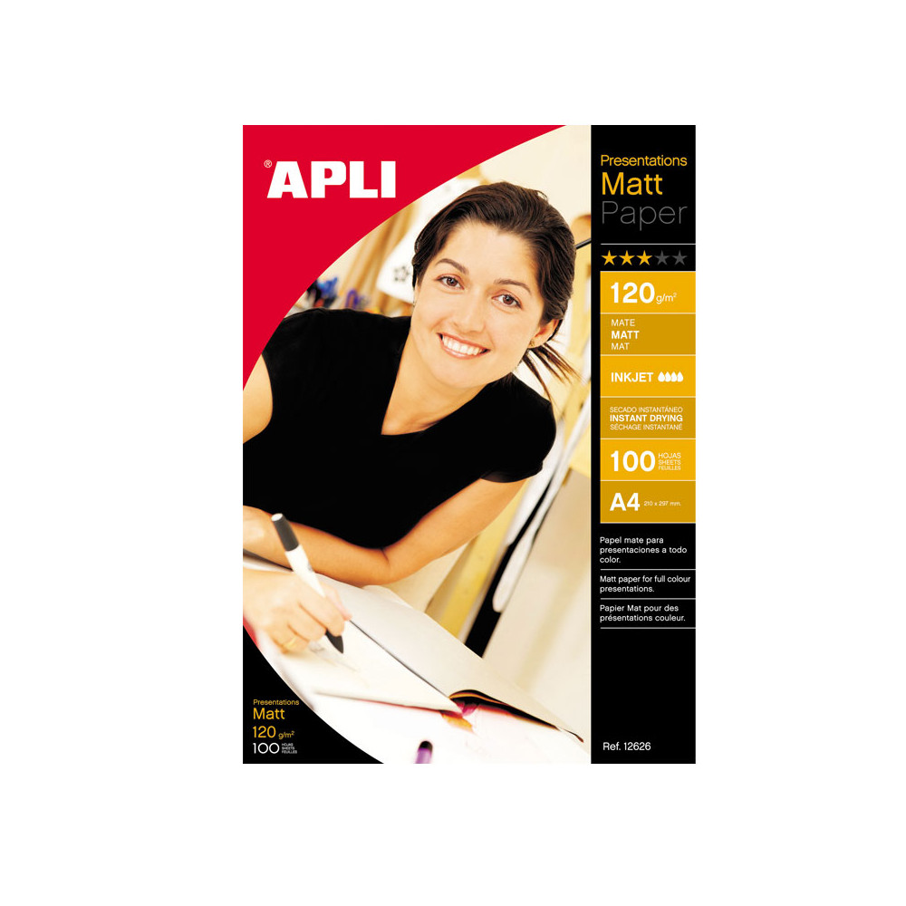 Fotopopierius APLI MATT PAPER 120 g/m², A4 formatas, 100 lapų pakuotėje-Foto