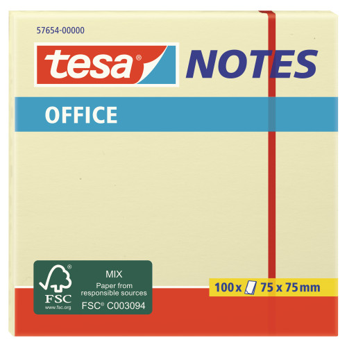 Lipnūs lapeliai TESA Office Notes, 75mm x 75mm, 100 lapelių-Lipnios etiketės ir