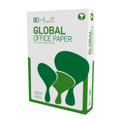 Biuro popierius Global 80 g/m2, A4, 500 lapų-Biuro popierius-Popierius ir popieriaus produktai