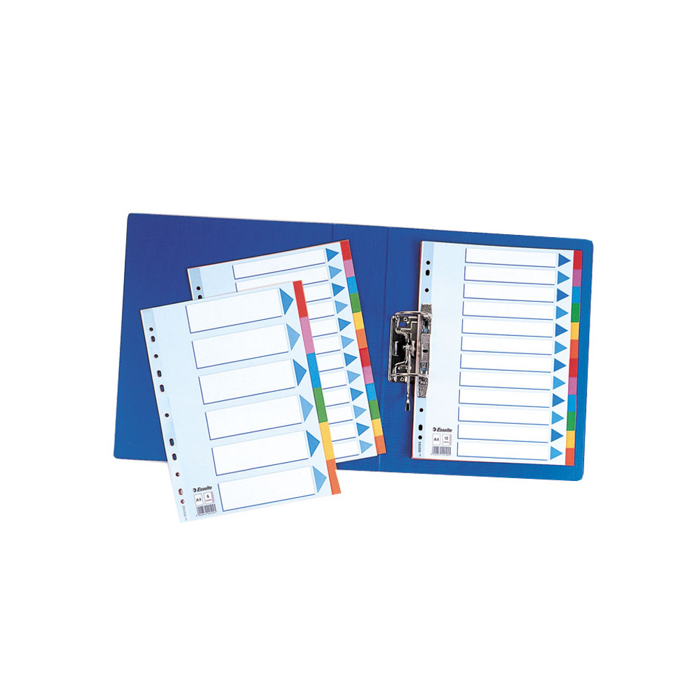 Kartoniai spalvoti skiriamieji lapai ESSELTE, A4-Skiriamieji lapai-Dokumentų laikymo