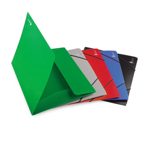Aplankas dokumentams su gumele A4, žalia-Aplankai ir dėklai dokumentams-Dokumentų laikymo