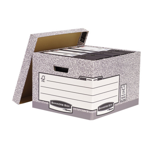 Archyvinė dėžė FELLOWES, 287 x 380 x 430 mm, pilka balta-Archyvavimo dėžės ir