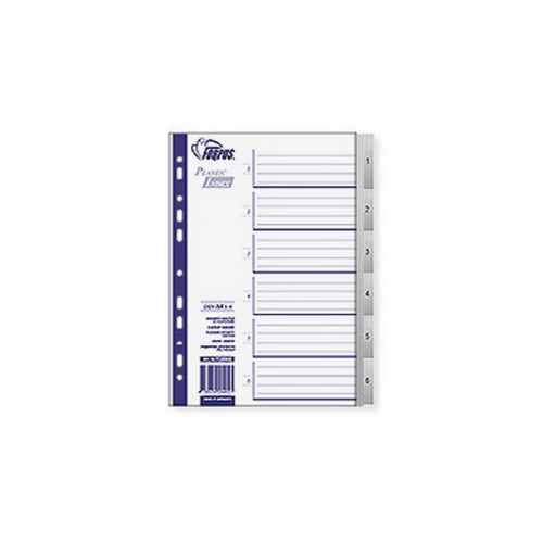 Plastikiniai skiriamieji lapai 1-6, A4, MAXI-Skiriamieji lapai-Dokumentų laikymo, archyvavimo