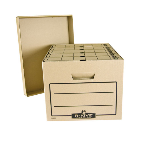 Archyvinė dėžė FELLOWES, su dangčiu, 260 x 415 x 325 mm, ruda-Archyvavimo dėžės ir