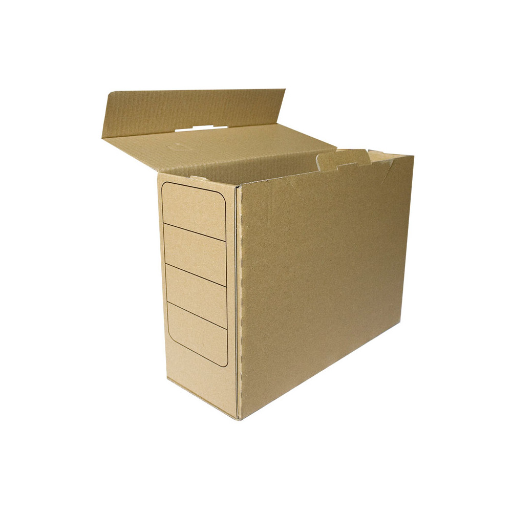 Archyvinė dėžė SMLT, 243 x 120 x 320 mm, ruda-Archyvavimo dėžės ir priedai-Dokumentų laikymo