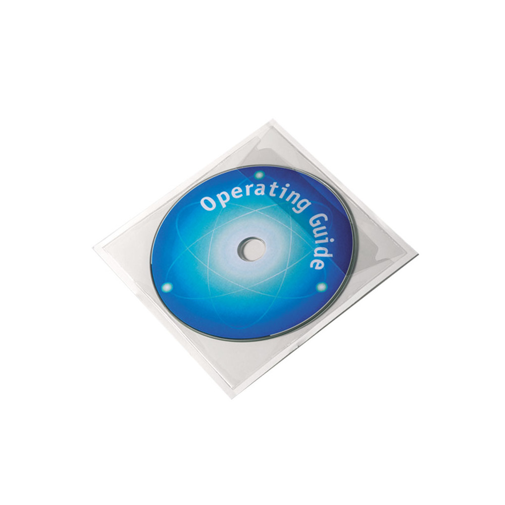 Priklijuojamoji kišenė kompaktiniams diskams DURABLE, (pak. -10 vnt.)-Įmautės, L formos