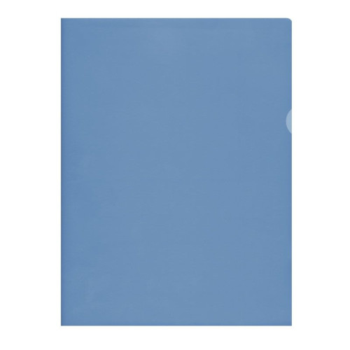 Dėklas dokumentams L forma A4, 115 mik., (pak. - 50 vnt.), mėlynas-Įmautės, L formos
