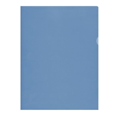 Dėklas dokumentams L forma A4, 115 mik., (pak. - 50 vnt.), mėlynas-Įmautės, L formos