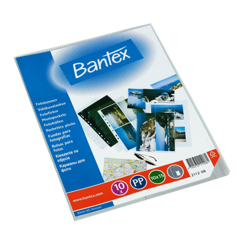 Įmautės nuotraukoms BANTEX 10x 15 mm, (pak. -10 vnt.), skaidri-Įmautės, L formos