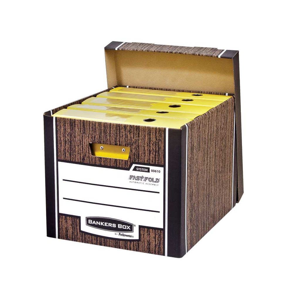 Archyvinė dėžė FELLOWES Woodgrain, 325 x 285 x 385 mm, (pak. -2 vnt.)-Archyvavimo dėžės ir