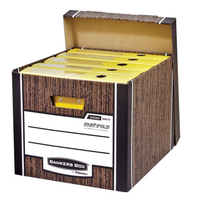 Archyvinė dėžė FELLOWES Woodgrain, 325 x 285 x 385 mm, (pak. -2 vnt.)-Archyvavimo dėžės ir