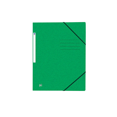 Dėklas dokumentams su gumele ELBA OXFORD, A4, kartoninis, žalia-Aplankai ir dėklai