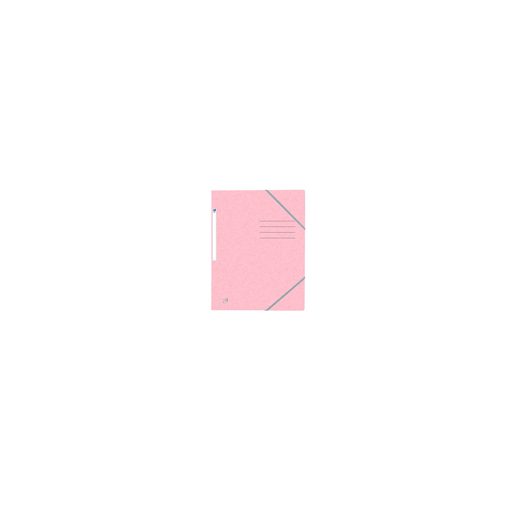 Dėklas dokumentams su gumele ELBA OXFORD, A4, kartoninis, pastelinė rožinė-Aplankai ir dėklai
