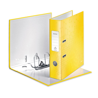 Segtuvas LEITZ WOW 180°, A4, 80mm geltona sp.-Segtuvai-Dokumentų laikymo, archyvavimo priemonės