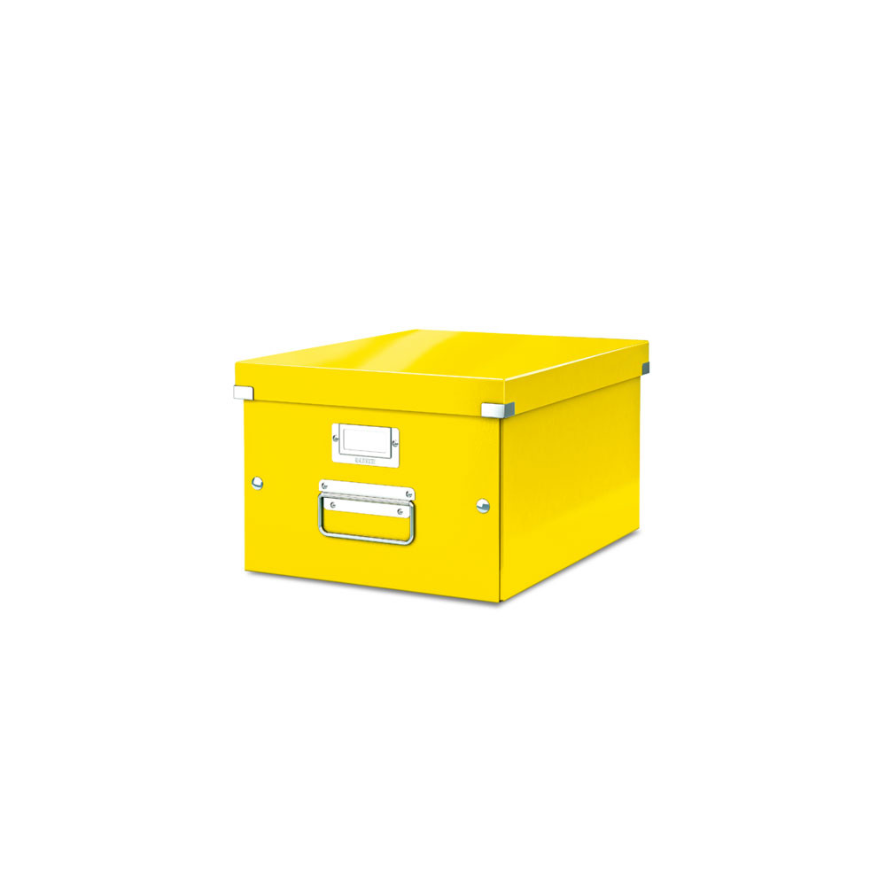 Archyvavimo dėžė LEITZ WOW, sudedama, A4, 200 x 281 x 370 mm, geltona sp.-Archyvavimo dėžės ir