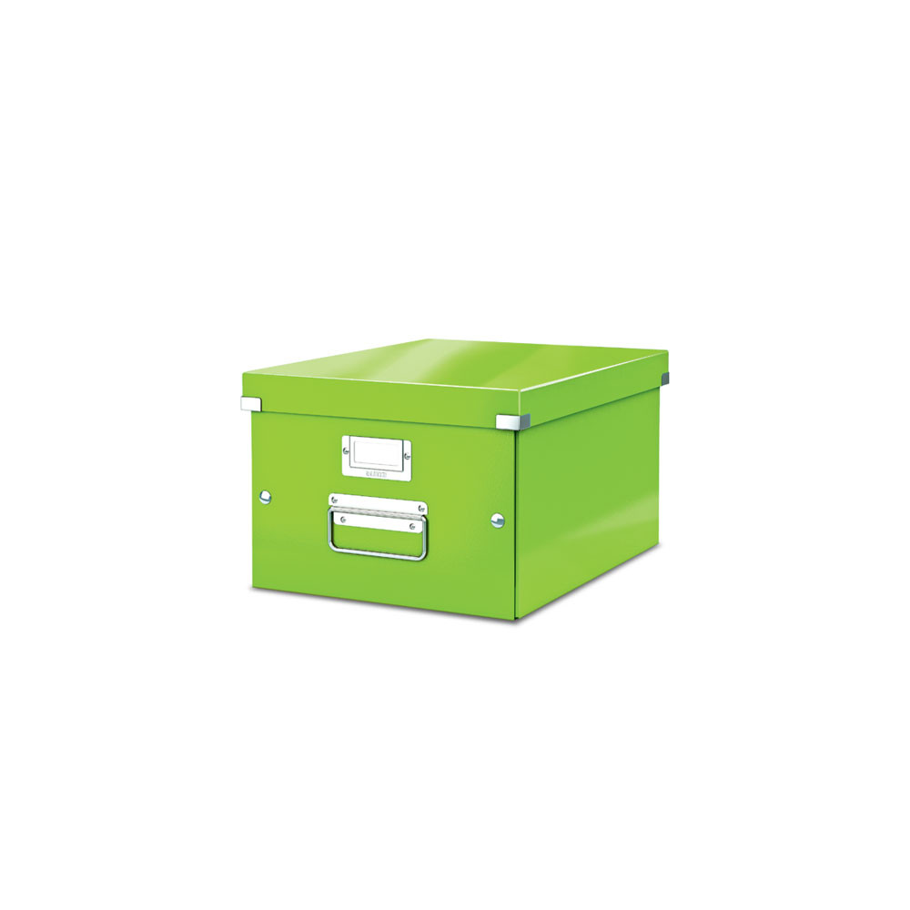 Archyvavimo dėžė LEITZ WOW, sudedama, A4, 200 x 281 x 370 mm, žalia sp.-Archyvavimo dėžės ir