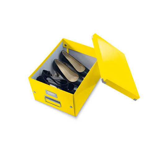 Archyvavimo dėžė LEITZ WOW, sudedama, A4, 200 x 281 x 370 mm, geltona sp.-Archyvavimo dėžės ir