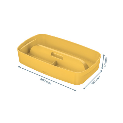 Dėžutė daiktams Cosy L:MyBox su skyriais, maža, geltonos sp.-Archyvavimo dėžės ir