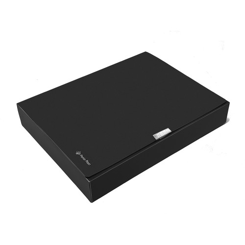 Dėklas - dėžutė dokumentams PANTA PLAST Neon, PP, A4, 55 mm, juodos sp.-Aplankai ir dėklai