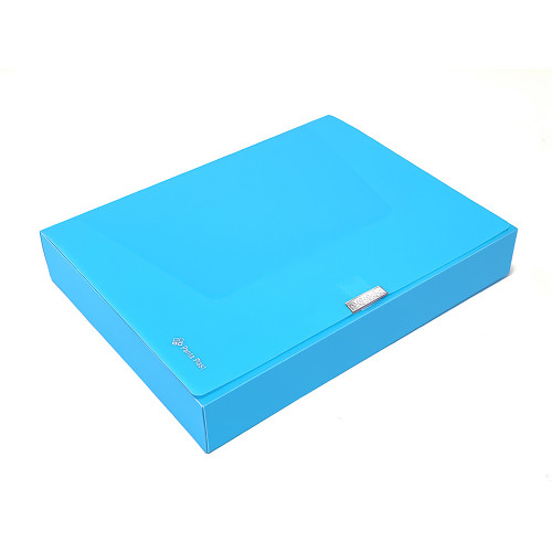 Dėklas - dėžutė dokumentams PANTA PLAST Neon, PP, A4, 55 mm, mėlynos sp.-Aplankai ir dėklai