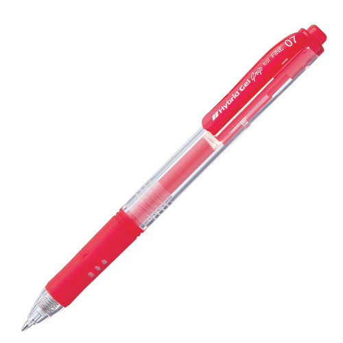 Automatinis rašiklis PENTEL HYBRID GEL GRIP K157, 0,7 mm., raudona-Rašikliai-Rašymo priemonės