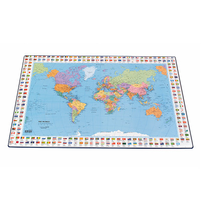 Patiesalas rašymui BANTEX, su pasaulio žemėlapiu, 44 x 63 cm-Darbo stalo patiesalai-Darbo