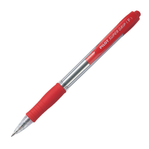 Rašiklis Pilot Super Grip, 0,7 mm, raudona-Tušinukai-Rašymo priemonės