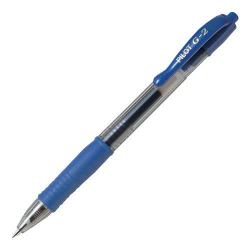 Gelinis rašiklis Pilot G-2 0,5 mm, mėlyna-Rašikliai-Rašymo priemonės