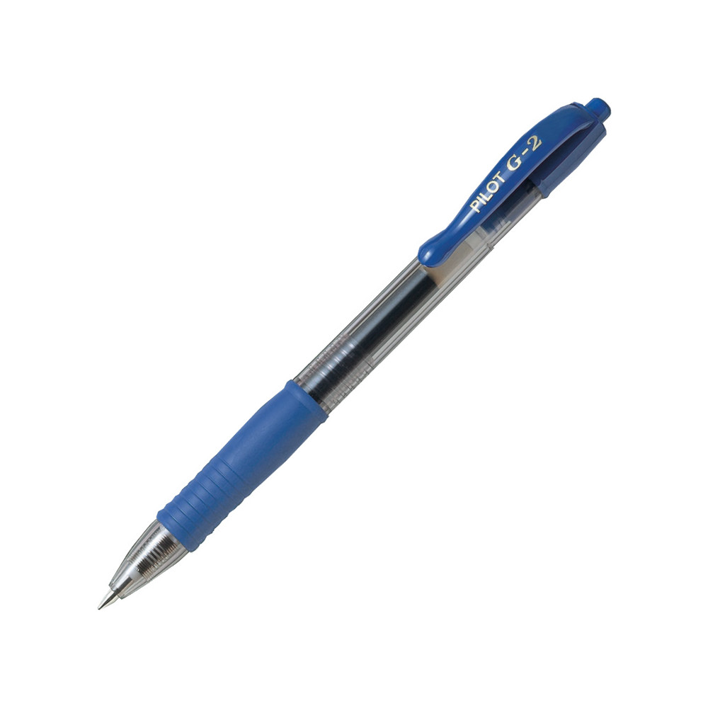 Gelinis rašiklis Pilot G-2 0,5 mm, mėlyna-Rašikliai-Rašymo priemonės