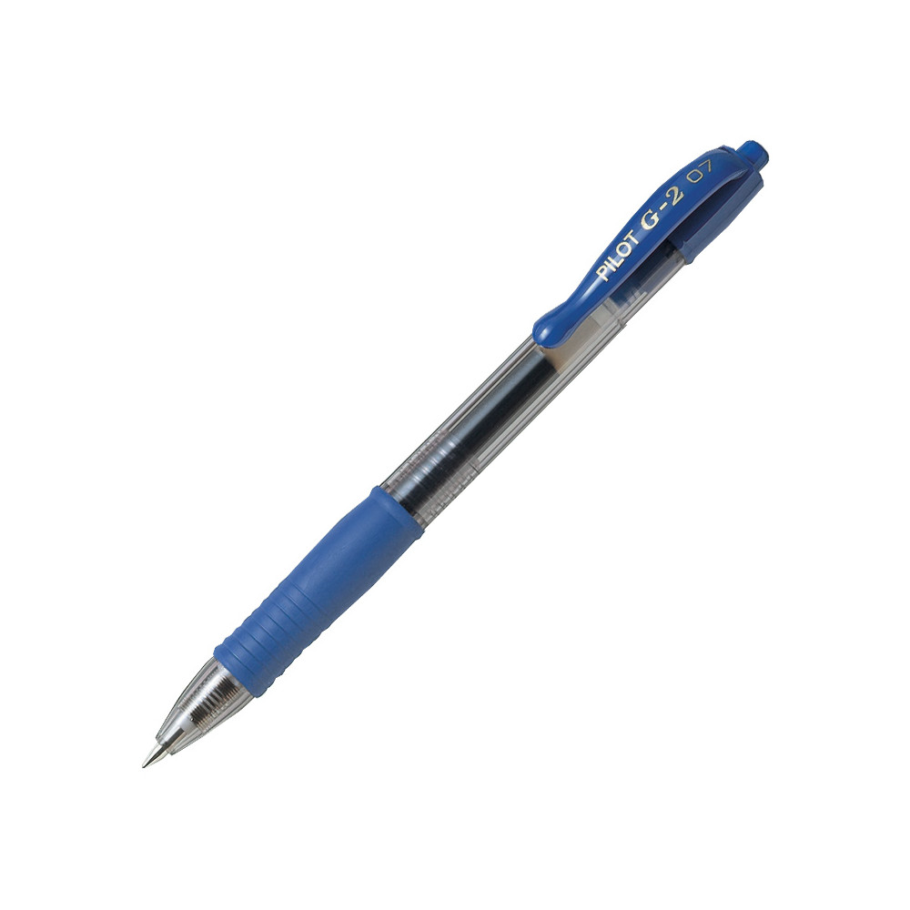Gelinis rašiklis Pilot G-2 0,7 mm, mėlyna-Rašikliai-Rašymo priemonės