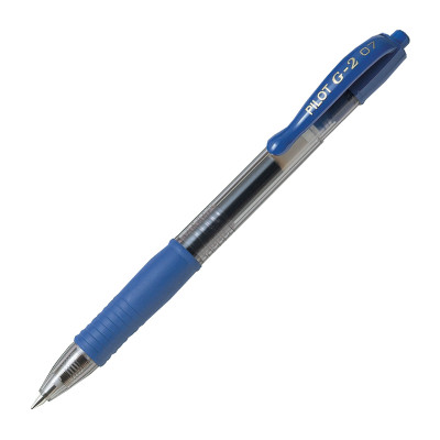 Gelinis rašiklis Pilot G-2 0,7 mm, mėlyna-Rašikliai-Rašymo priemonės