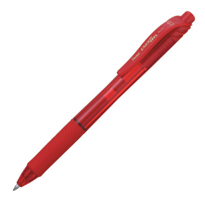 Gelinis rašiklis PENTEL ENERGELX, 0.7 mm., raudona-Rašikliai-Rašymo priemonės