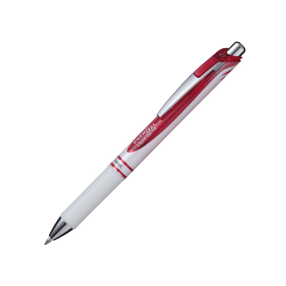 Automatinis rašiklis PENTEL ENERGEL PEARL WHITE 0.5 mm, raudonos spalvos