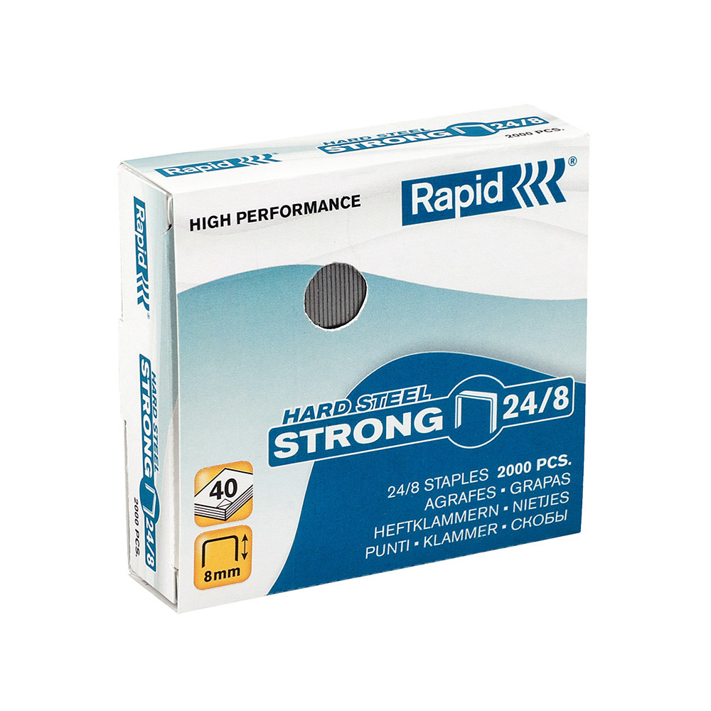Sąsagėlės Rapid Strong 24/8, (dėž. 2000vnt.), varinės-Sąsagėlės, išsegikliai-Skylmušos