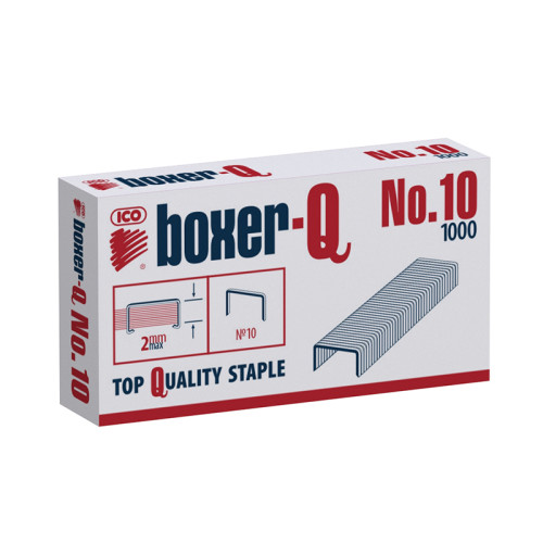 Sąsagėlės BOXER-Q, Nr.10, 1000 vnt-Sąsagėlės, išsegikliai-Skylmušos, segikliai, sąsagėlės