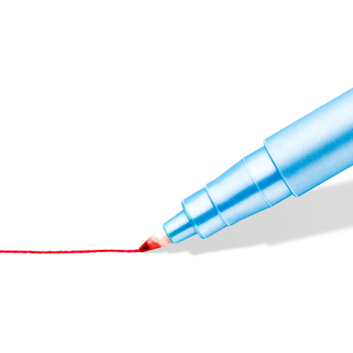 Sauso valymo koreguojamasis žymeklis STAEDTLER Lumocolor F, 0,6 mm brėžis, raudona