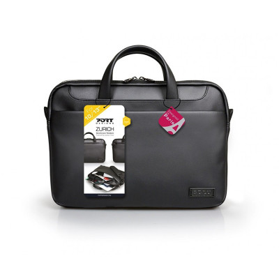 Nešiojamojo kompiuterio krepšys PORT ZURICH Toploading 15", juoda sp.-Kompiuterių krepšiai ir