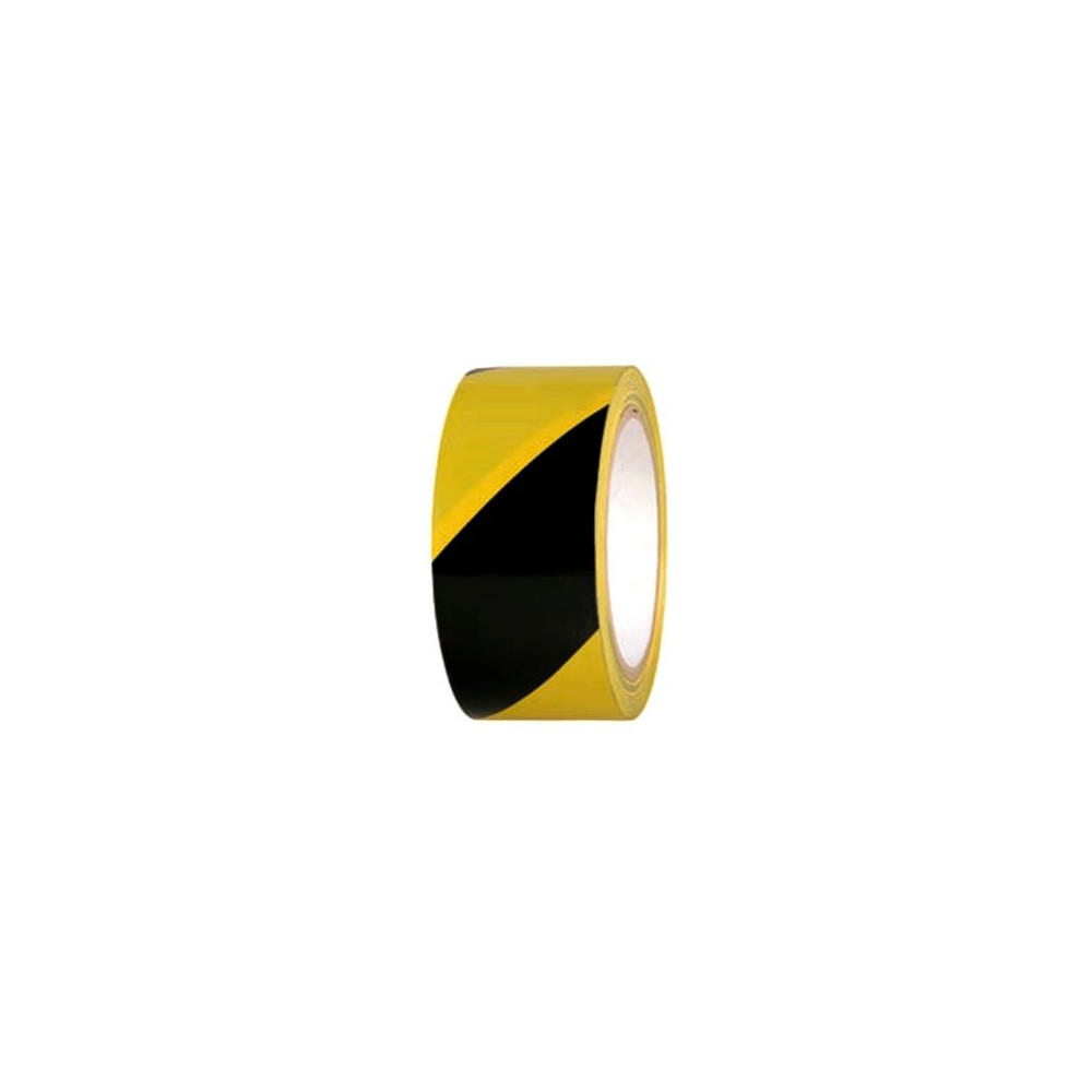 Signalinė lipni juosta grindims 50mm x 33m, geltona/juoda-Lipnios juostelės-Pakavimo priemonės