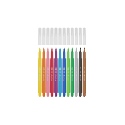 Flomasteriai ICO, antibakteriniai, 12 spalvų-Piešimo priemonės-Rašymo priemonės