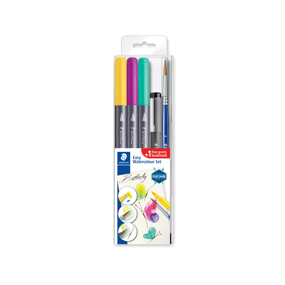 Kūrybinis rinkinys STAEDTLER 3001 STB5-3, 3 spalvų žymekliai, rašiklis ir