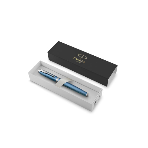 Rašiklis PARKER IM Premium Blue Grey Fine-Rašikliai-Prabangios rašymo priemonės