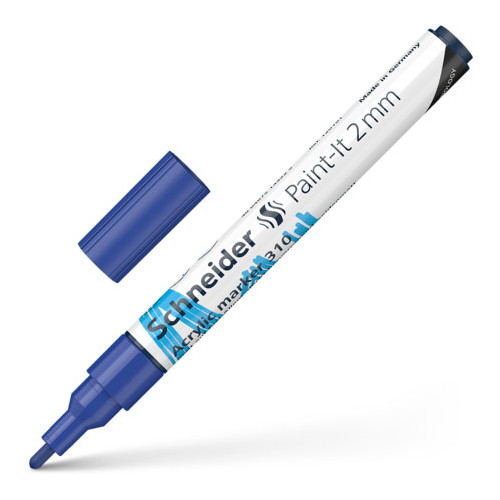 Akrilinis žymeklis SCHNEIDER Paint-it 310, 2 mm, mėlynos sp.-Žymekliai-Rašymo priemonės