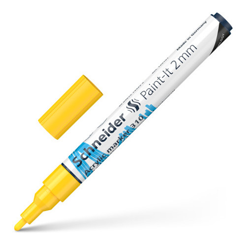 Akrilinis žymeklis SCHNEIDER Paint-it 310, 2 mm, geltona sp.-Žymekliai-Rašymo priemonės