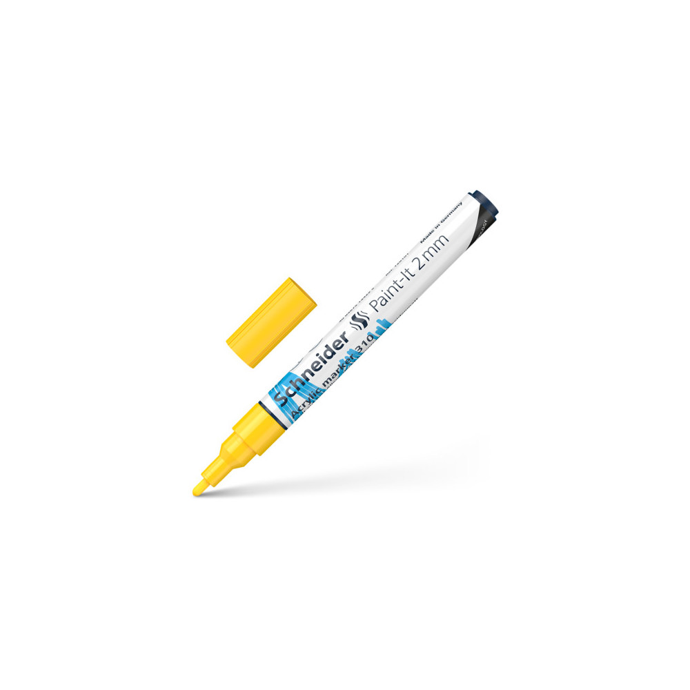 Akrilinis žymeklis SCHNEIDER Paint-it 310, 2 mm, geltona sp.-Žymekliai-Rašymo priemonės