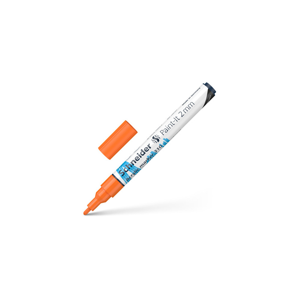 Akrilinis žymeklis SCHNEIDER Paint-it 310, 2 mm, oranžinės sp.-Žymekliai-Rašymo priemonės
