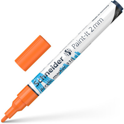Akrilinis žymeklis SCHNEIDER Paint-it 310, 2 mm, oranžinės sp.-Žymekliai-Rašymo priemonės