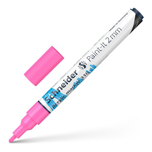 Akrilinis žymeklis SCHNEIDER Paint-it 310, 2 mm, rožinė sp.-Žymekliai-Rašymo priemonės