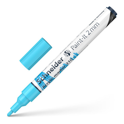 Akrilinis žymeklis SCHNEIDER Paint-it 310, 2 mm, pastelinė mėlyna sp.-Žymekliai-Rašymo